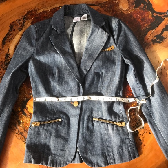 SALE!⚡️A|X Denim Blazer Women’s Size XS - Picture 6 of 8